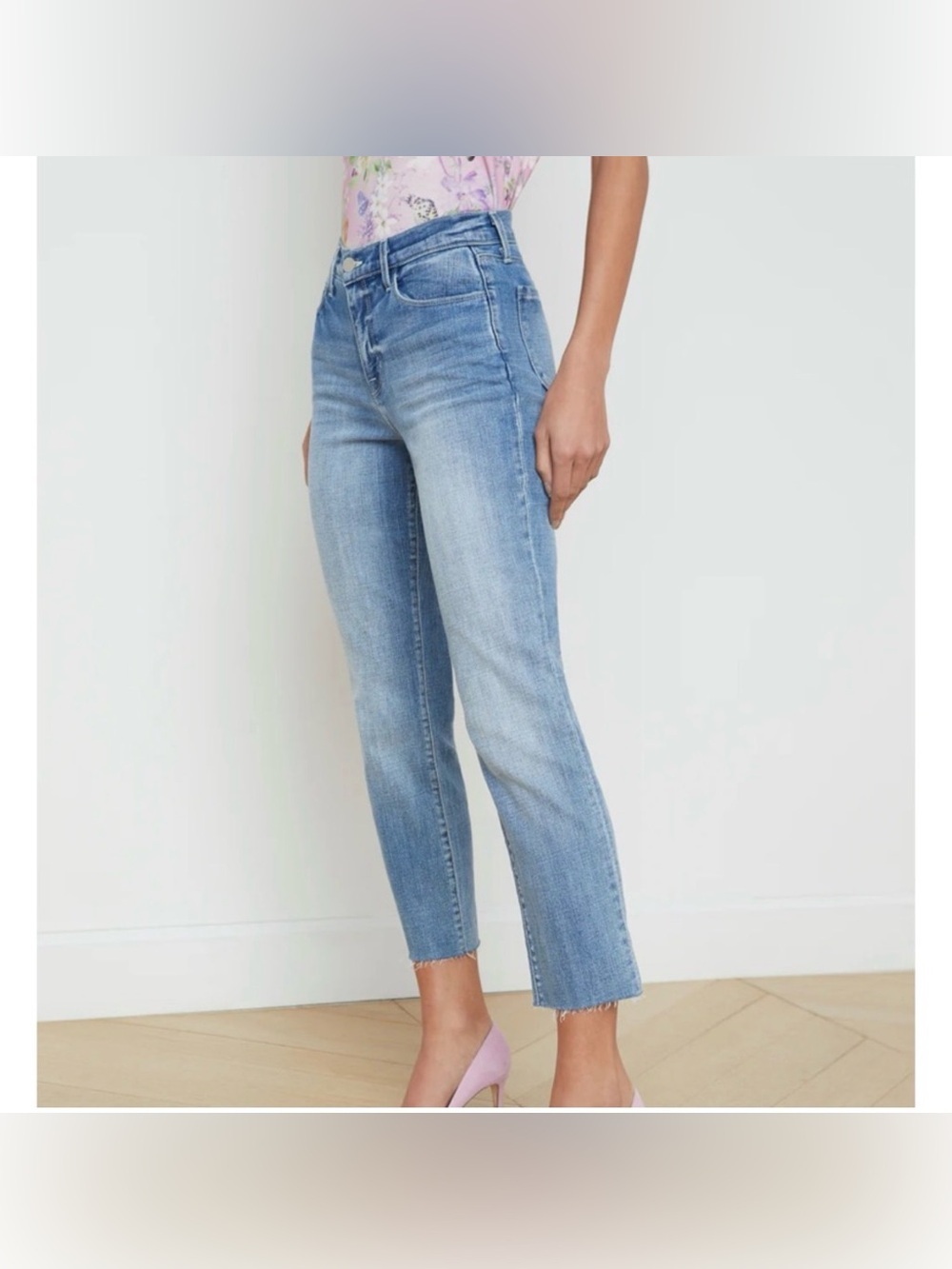 L’Agence SADA High Rise Cropped Slim Jeans - size 31